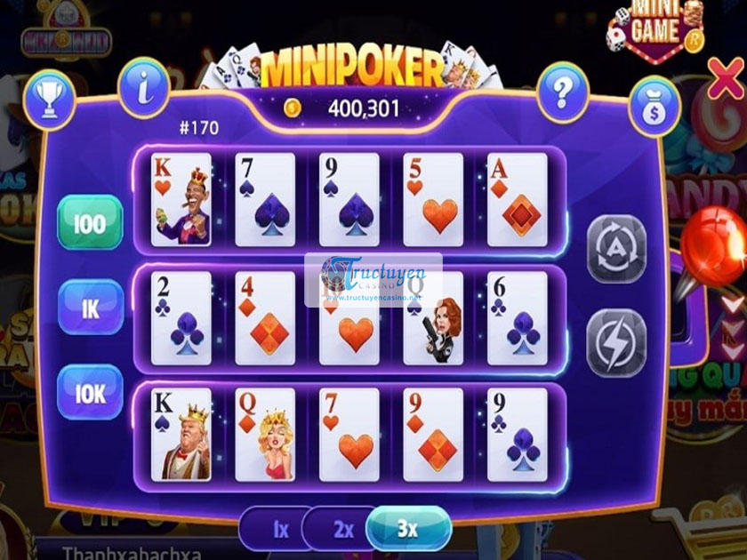 Mini Poker Gameplay